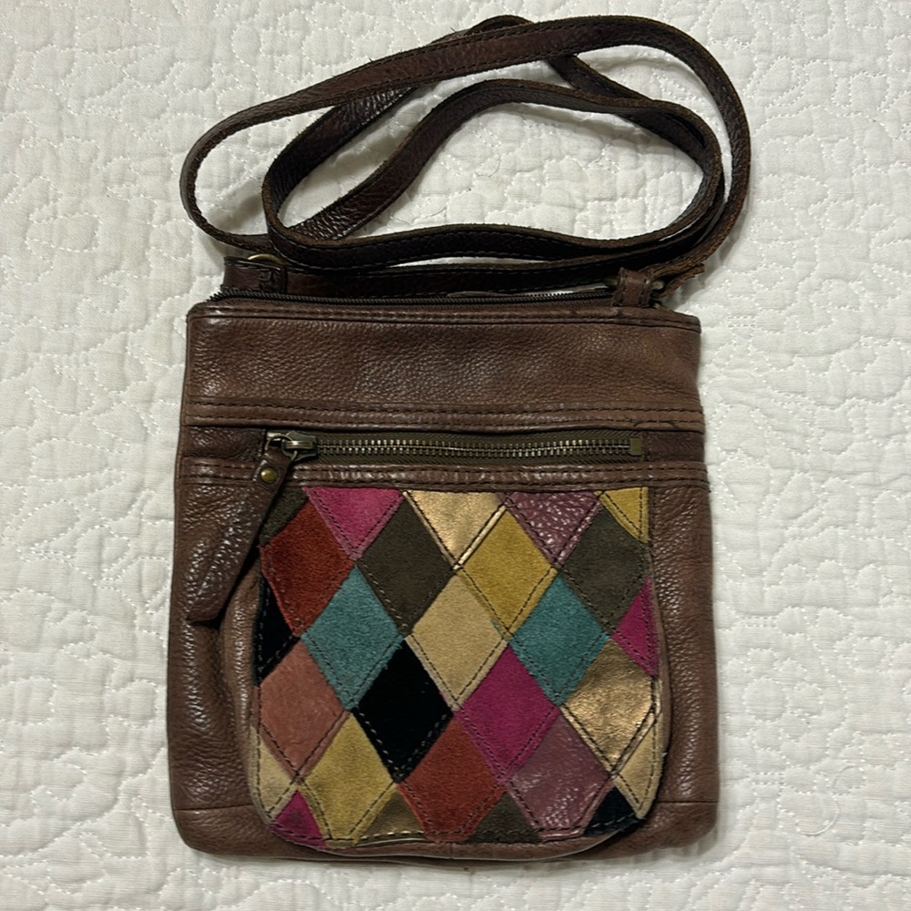 Fossil Multicolor Patchwork Crossbody Bag